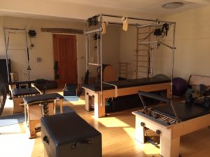 one-to-one or one-to-three pilates studio sessions are available in our light and airy studio